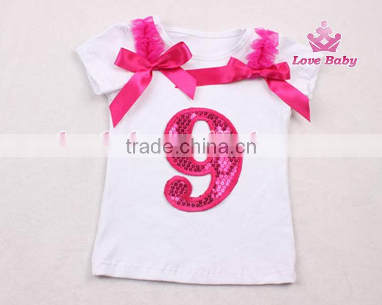 wholesale high quality best selling latest birthday baby top skirt