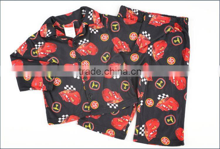 The car Printing fire prevention sleep wear baby boy sleeping wear
