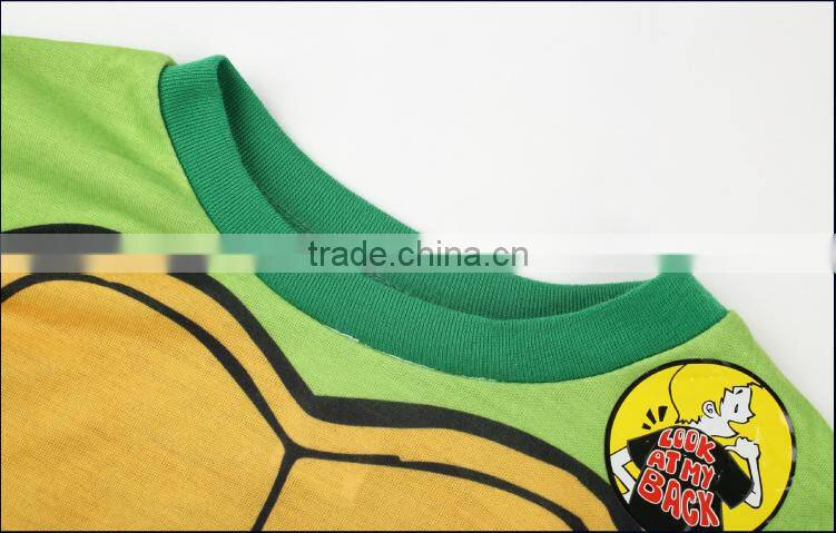 green turtle Winter Fleece two piece children pajamas