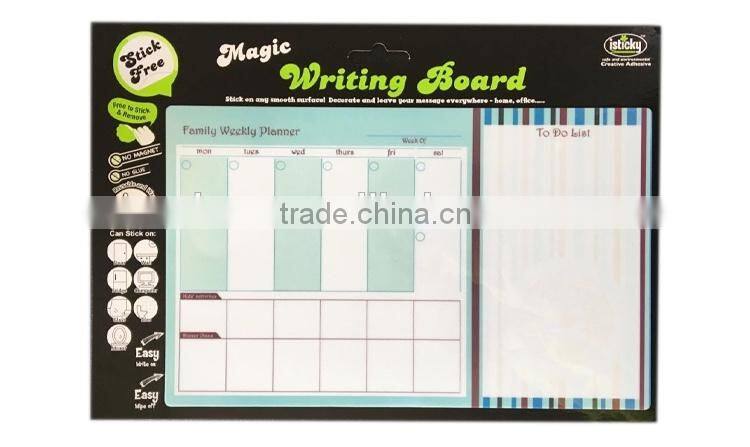 Magic writing board reused stick free board for children creative adhesive board with marking pen