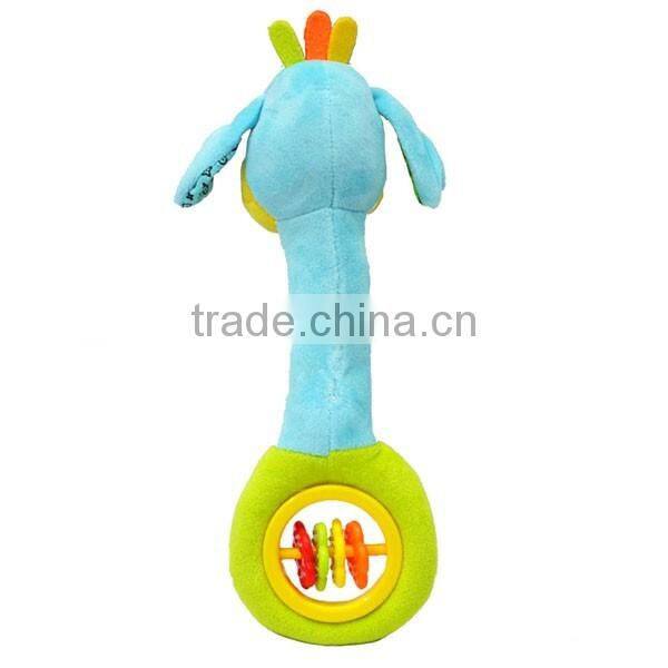 Lovely Squeaky Plush toy with abacus beads for formative education/enlighten education