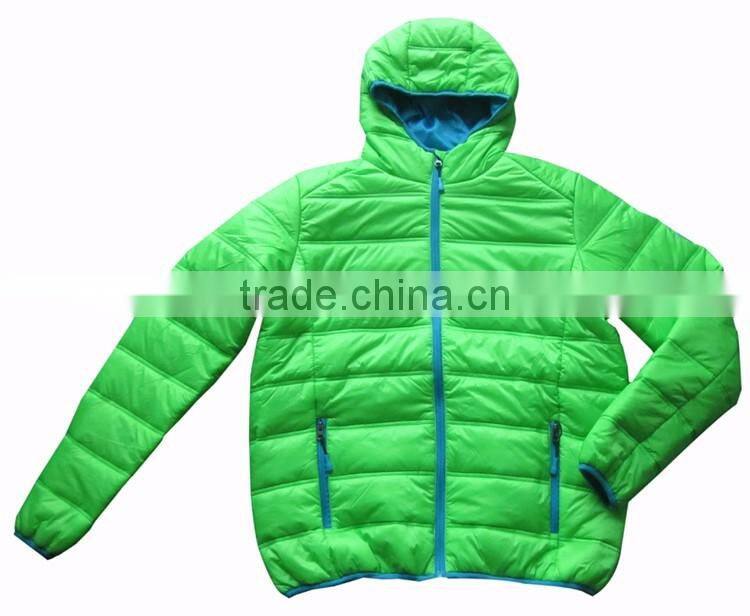 Nylon quilted padded mens insulated jacket winter jacket sale