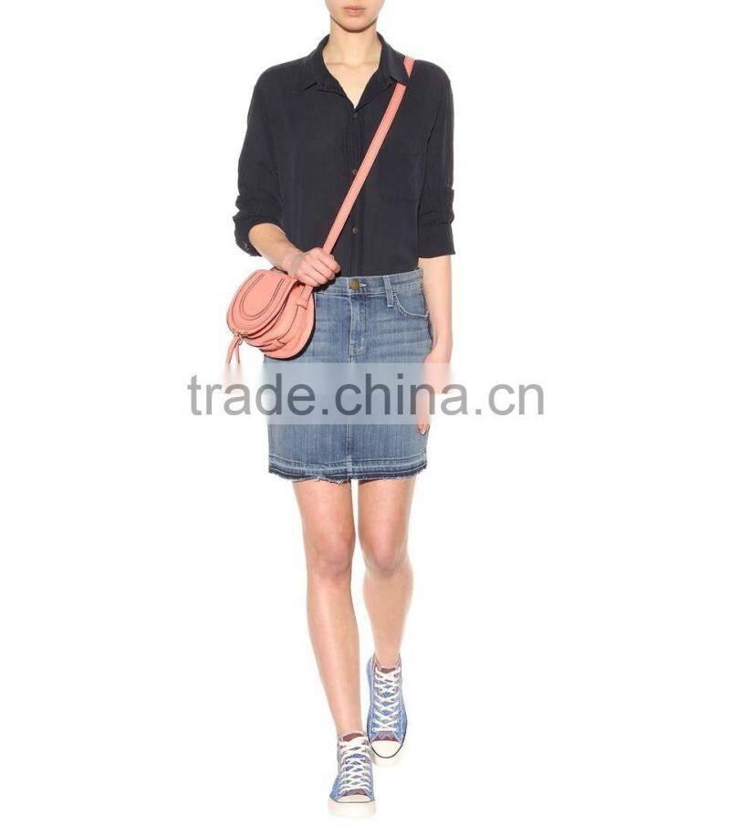 2017 cheap new style lady skirt short jeans skirt for women