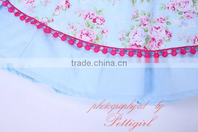 sky blue flower girl dress child clothes