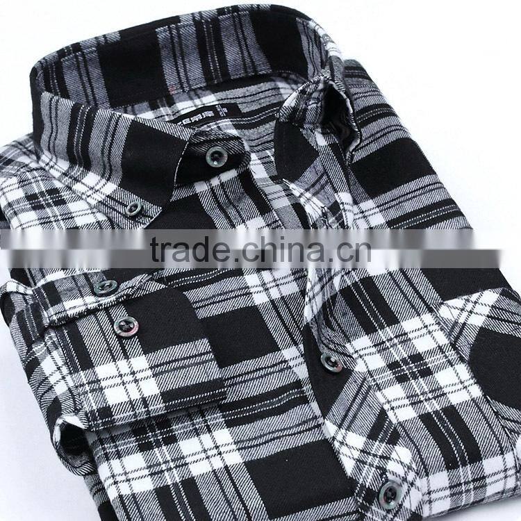 2016 Newest Winter Autumn Cotton Plaid Shirt Men's Dress Shirt Flannel Shirt Wholesale Bulk
