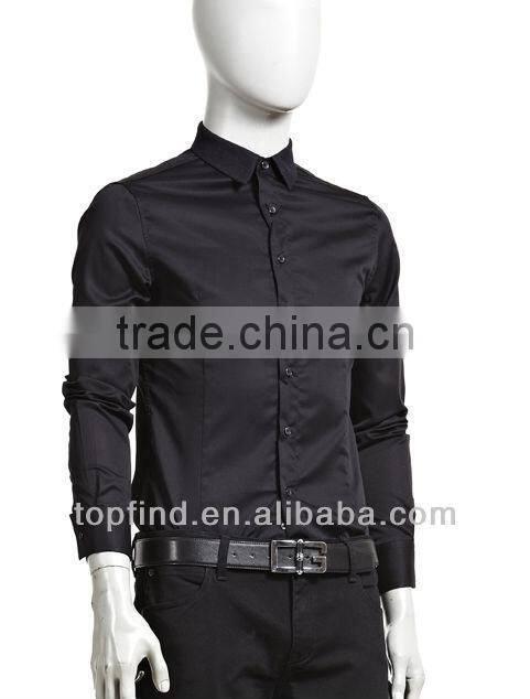 shirts manufacturer China oem long Sleeve black dress Man Shirt
