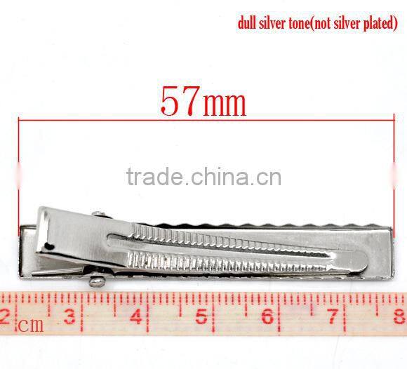 Custom 40PCs/pack Silver Tone Prong Barrettes Decorative Hair Clips