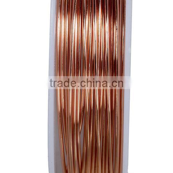 High Quality Round Rose Gold 0.8mm Copper Jewelry Making Beading Wire