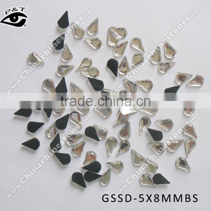5x8mm tear drop rhinestone crystal for clothing hot fix rhinestone