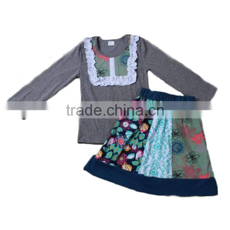 2016 yawoo kids halloween costumes bulk wholesale thurkey peocock applique brown shirt baby girls outfits clothing sets