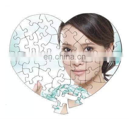 sublimation heat transfer heart shape magnetic jigsaw