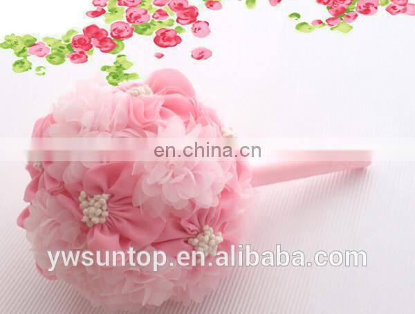 Wedding Flower Bouquet Silk Cloth Flower Bridal Bouquet 3 colors