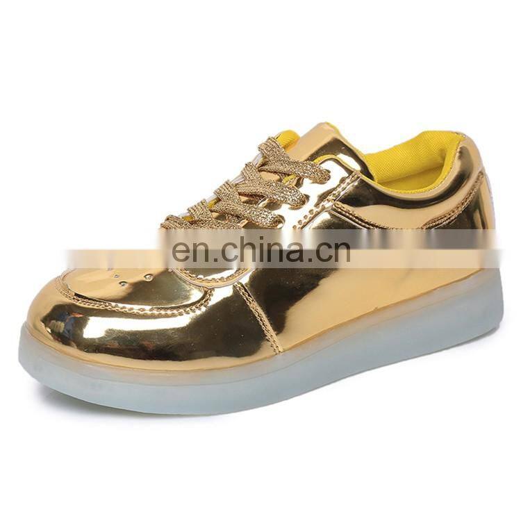 latest high quality OEM color and label USB kid boys and girls LED sneakers shoes