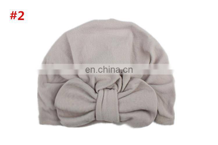 2017 new fashion in Europe and America baby supplies children solid color tie with head cap