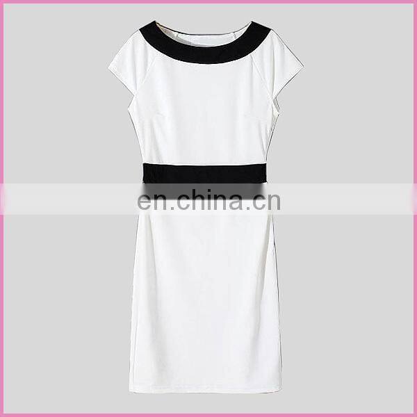 simple casual spandex cotton dress classic short sleeves dress factory hot sell cheap dress