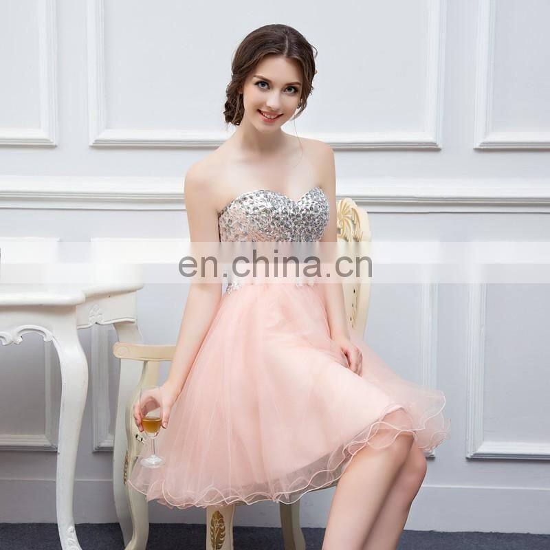 Gorgeous Crystals Beaded Tulle Homecoming Dresses 2016 Hot Sale Sweetheart Backless Tea Length Prom Dresses Formal Party Gowns