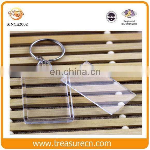 Cheap Keychain With Logo Promotional Floating Plastic Photo Insert Acrylic Keychain