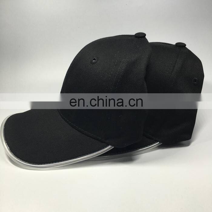 2017 new cool design 100% cotton cool led oem flashing Baseball hats caps