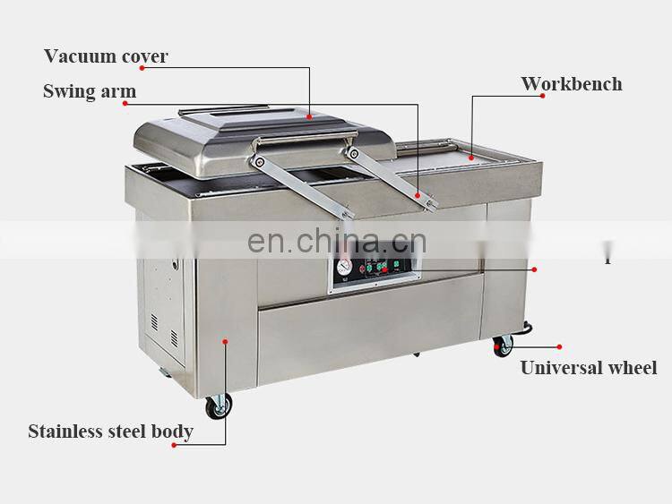 Vacuum packing machine meat/vacuum food sealer packing machine double chamber