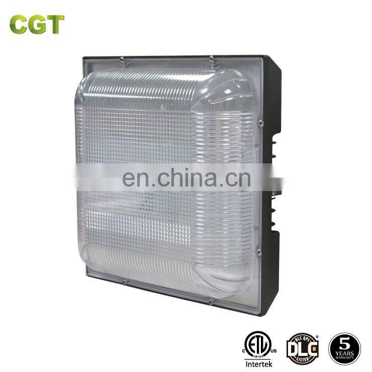 ETL, cETL DLC IP65 Petrol Station Aluminium Garage Canopy LED Ceiling Light