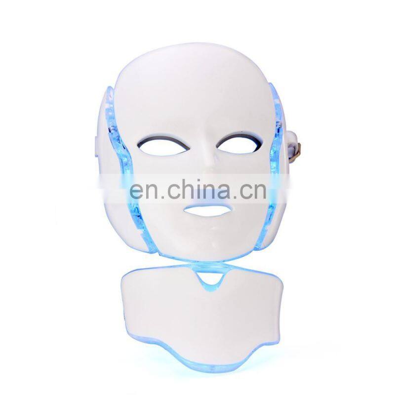 YK-L01 7 Colors Infrared Light Face and Neck Whitening Facial Mask Face Lifting LED light Therapy Mask