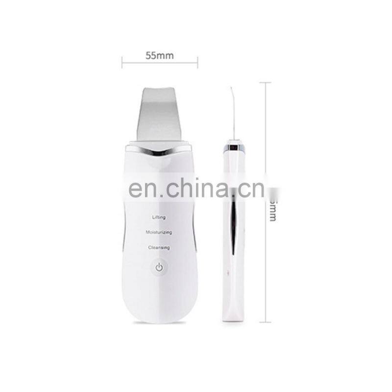 Ultrasonic Ion Skin Scrubber Facial Care Ultrasonic Scrubber Cleaner Blackhead Removal Face Peeling Extractor Skin Beauty Device