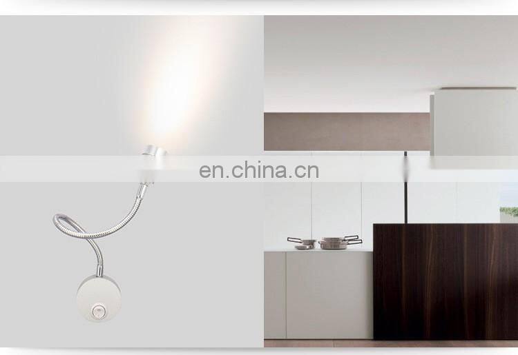 Led 1w 110v 220v wall mounted hotel bedroom bed headboard warm white and cool white reading lamp