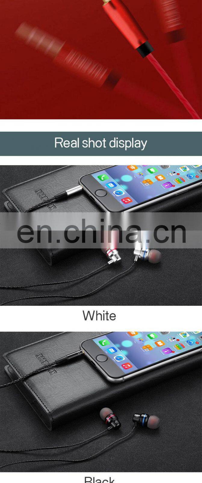 Golden Sky Earbuds With External Microphone Audio Headphone Audio Jack Headset Microphone Earpiece Oem Metal Earphone Wired