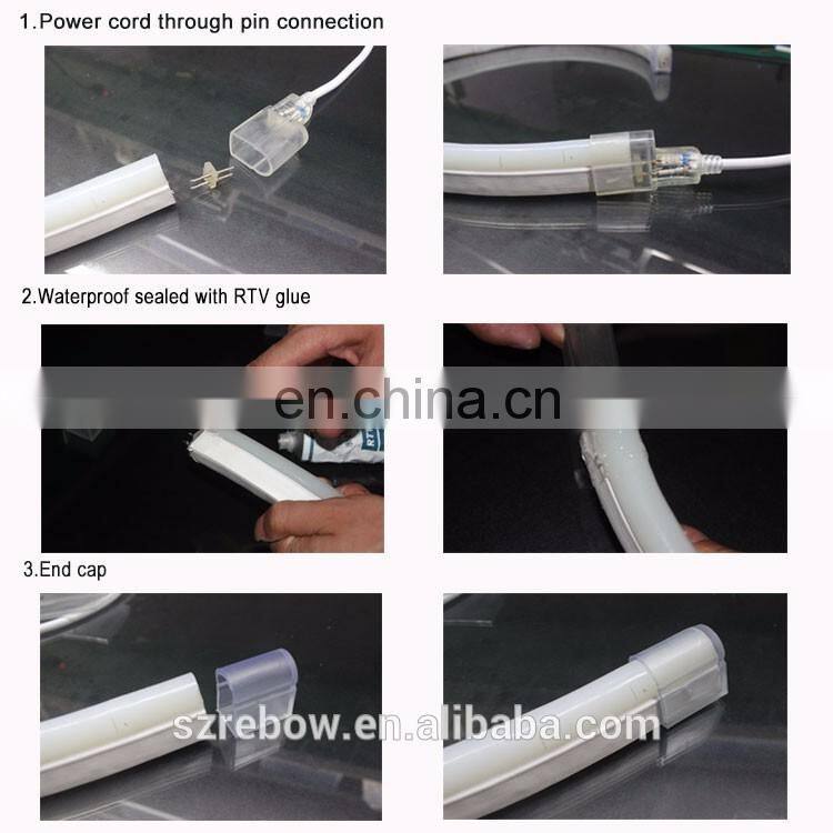 Silicon neon rope lights pink 12V 24V Neon Flex 6mm 8mm led thin neon rope