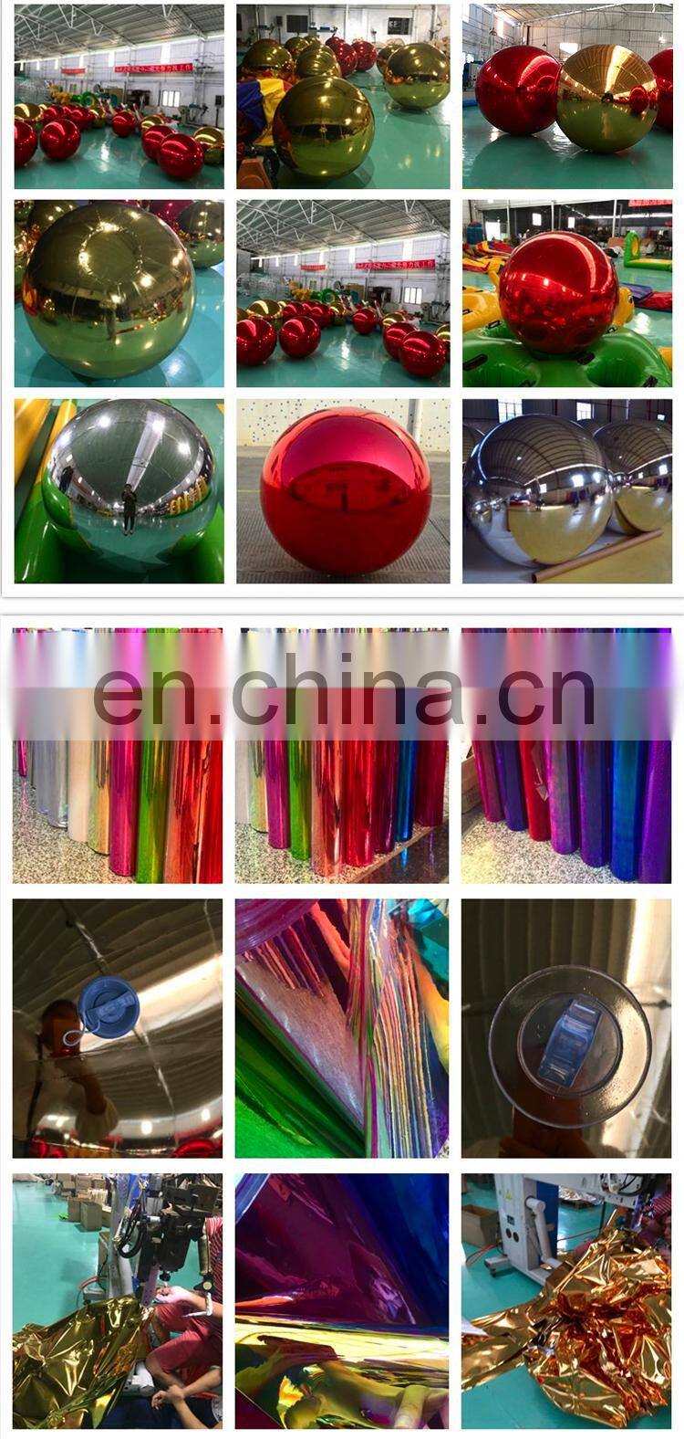 Wholesale Inflatable Disco Silver Mirror Ball Balloon Inflatable Floating Mirror Balloon , Outdoor Inflatable Mirror Ball