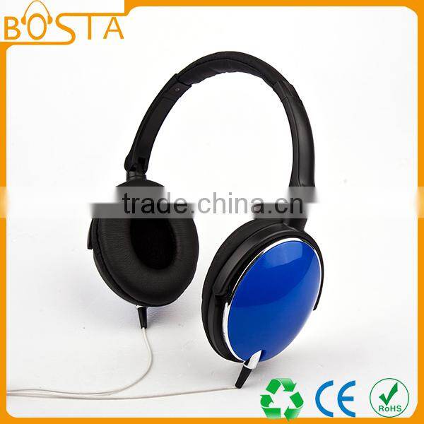 Foldable retractable headphone headset with optional mic and colors