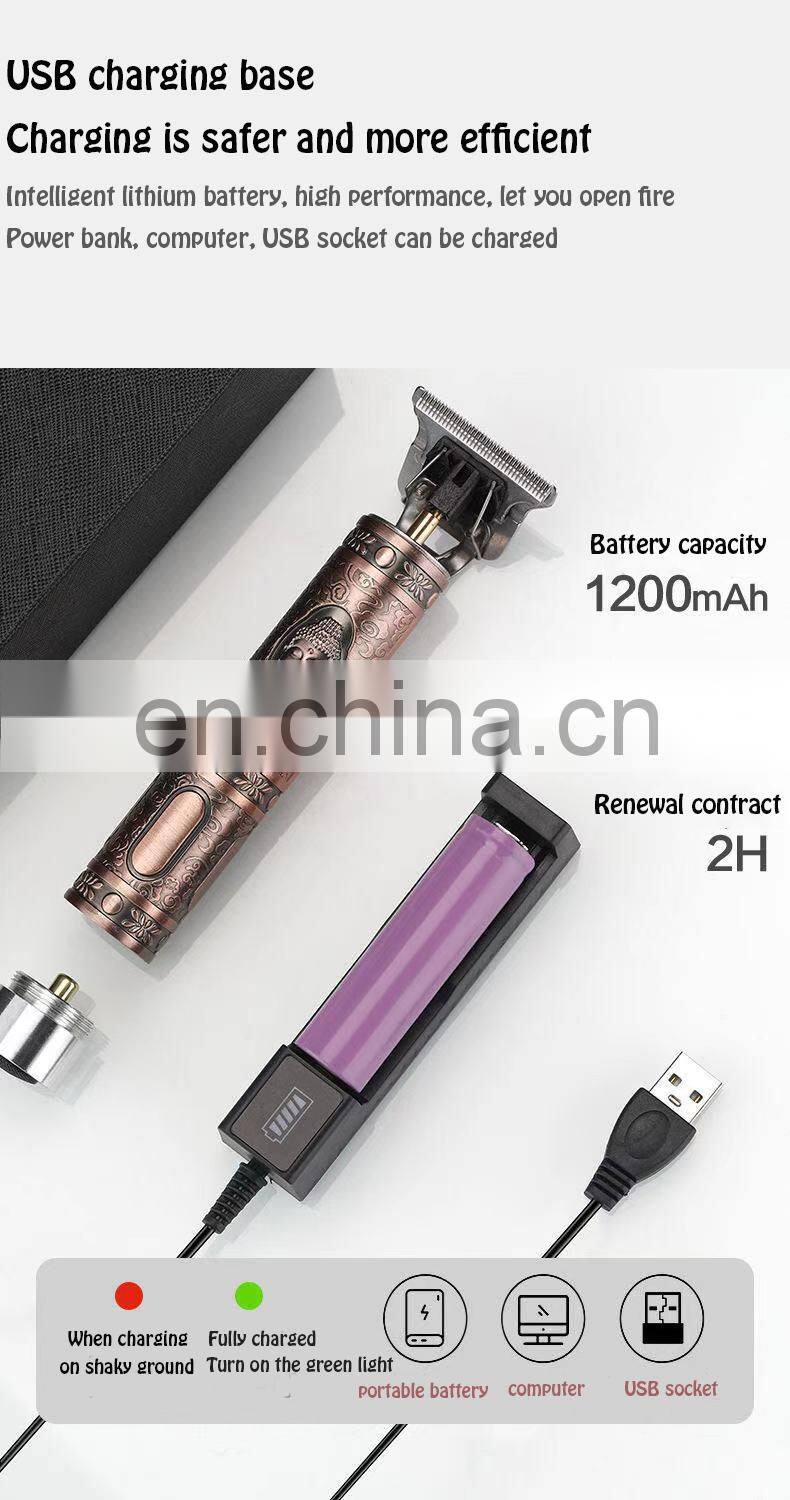 OEM Colorful Professional Rechargeable Electric Hair Cutting Machine Hair Trimmer Barber Clippers