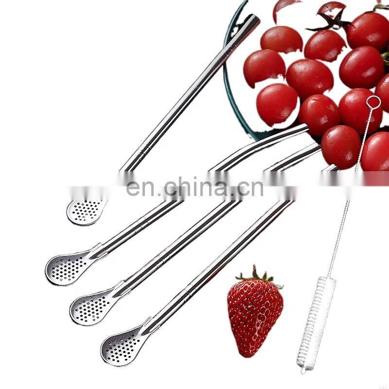aisi 304 stainless steel straw for yaber mate drinking bombilla mate