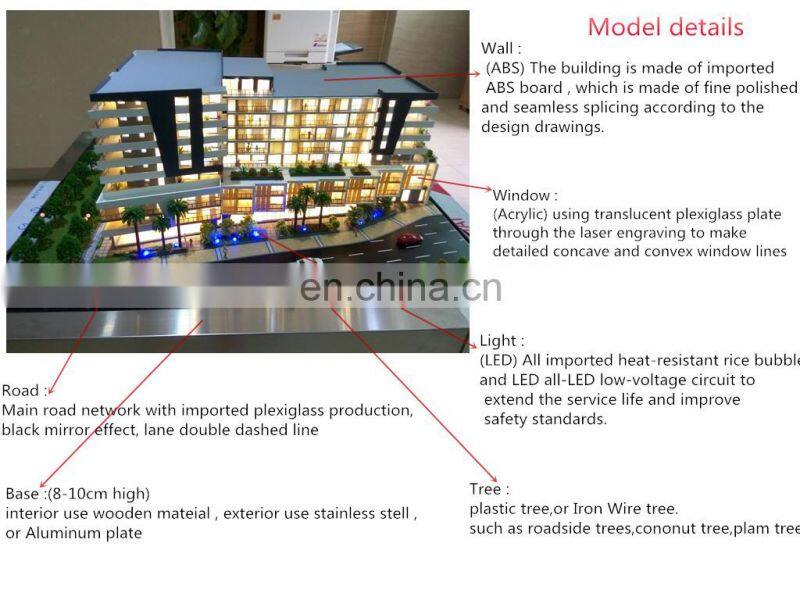 Light residential miniature building model , architectural model maker of apartment diorama
