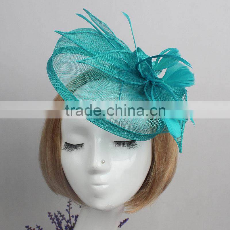 Wholesale Alibaba Wedding/Party/Church Decorate Sinamay Base Hair Clip Fascinator