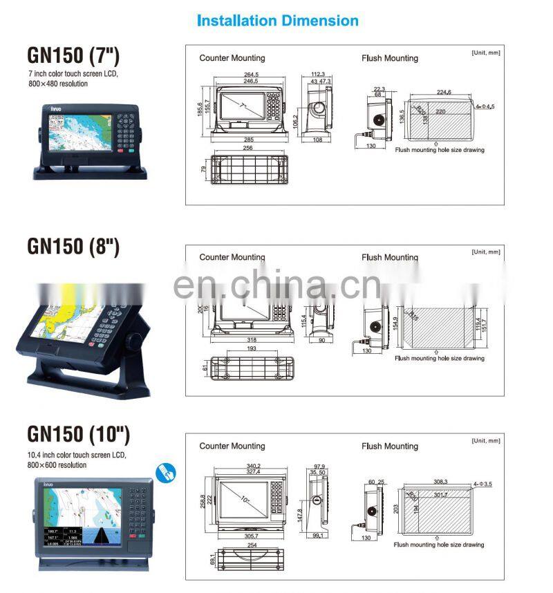 Marine electronics navigation communication Xinuo GN150 series fishing boat multi-system shipborne nautical GNSS GPS navigator