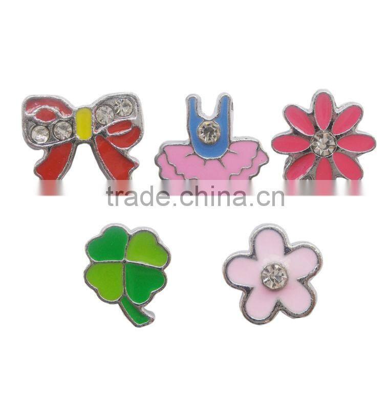 2015 zinc alloy jewelry pig slide jewelry beads 8mm slide charm