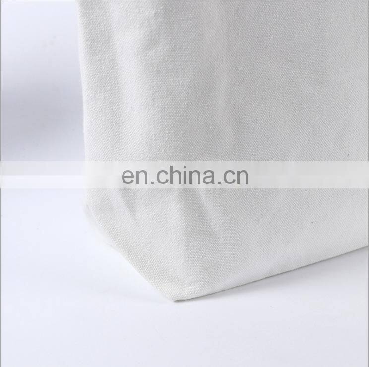 Cotton Bag with Zipper Womens Canvas Rope Handle Shoulder Bag