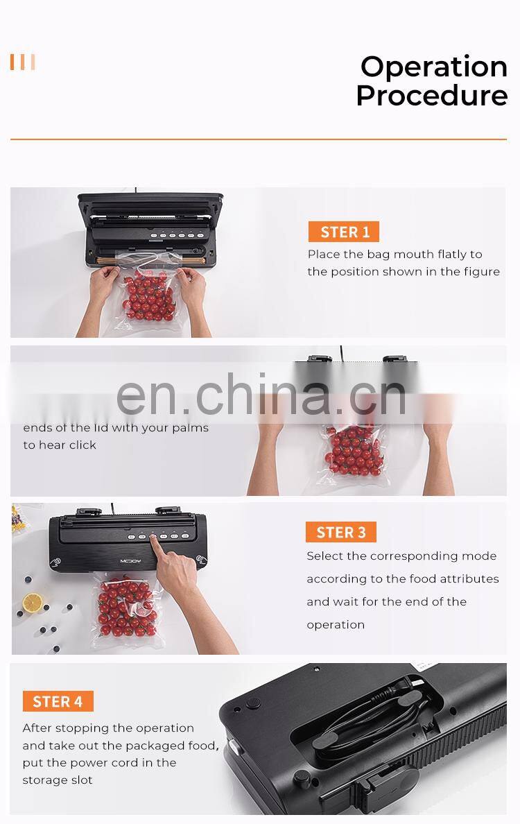 Vacuum Sealer Machine V63 Food Vacuum Air Sealing System for Food Saver Storage with Built-in Cutter Starter Kit Roll