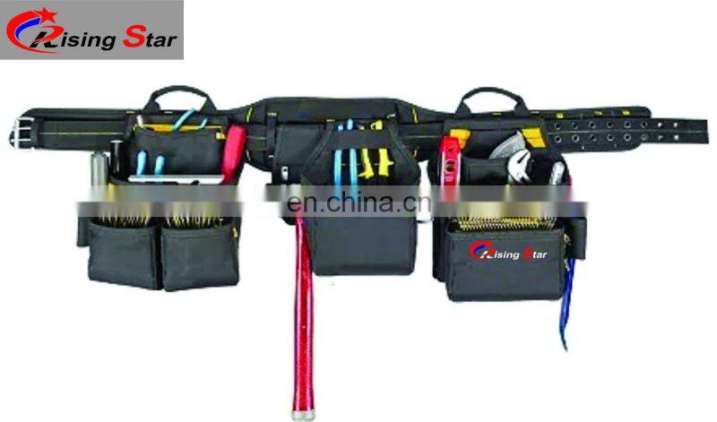 Customized Multifunction Heavy Duty PU Leather Plumbers Waterproof Workforce Waist With Belt Tool