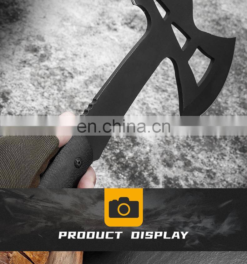 Outdoor survival multi-tool axe High hardness stainless steel battle axe rescue fire axe