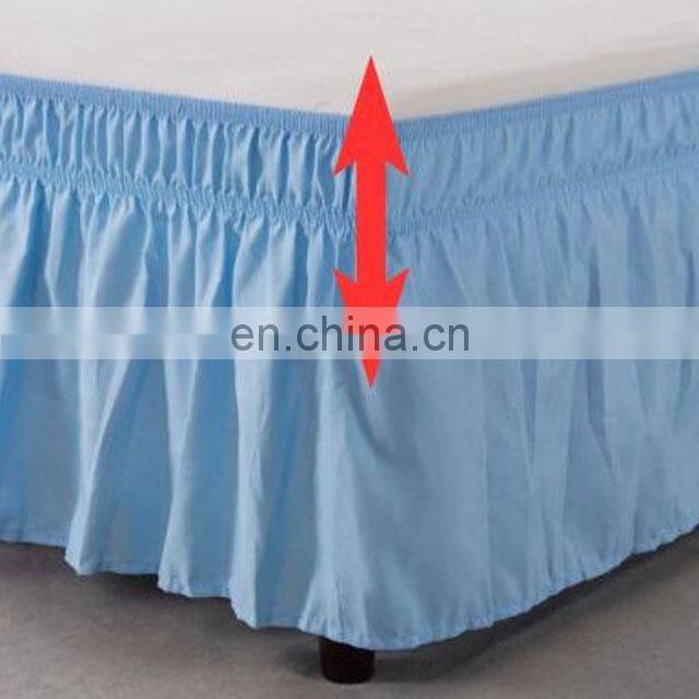 Amazon Hotsale Easy Fit Wrap Around Elastic America Style Bed Cover Skirt Bed Skirts For Home