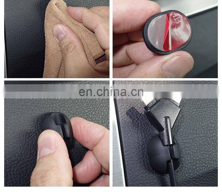 Promata flexible silicone cable winder usb cable organizer wire cord management cable clip holder