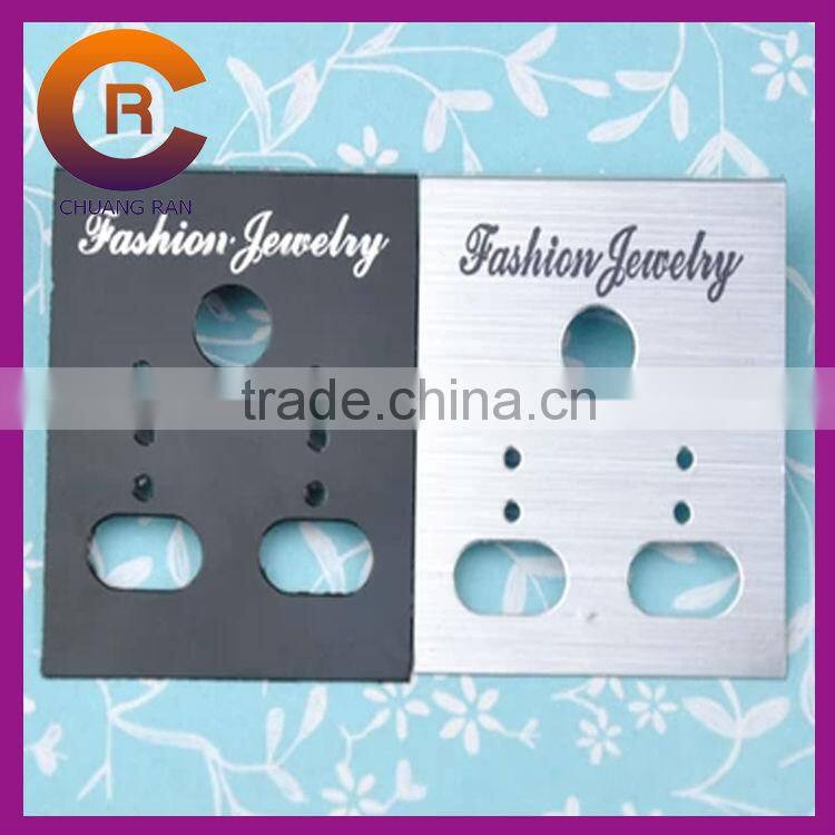 Hot stamping black paper jewelry neckalce custom earring card