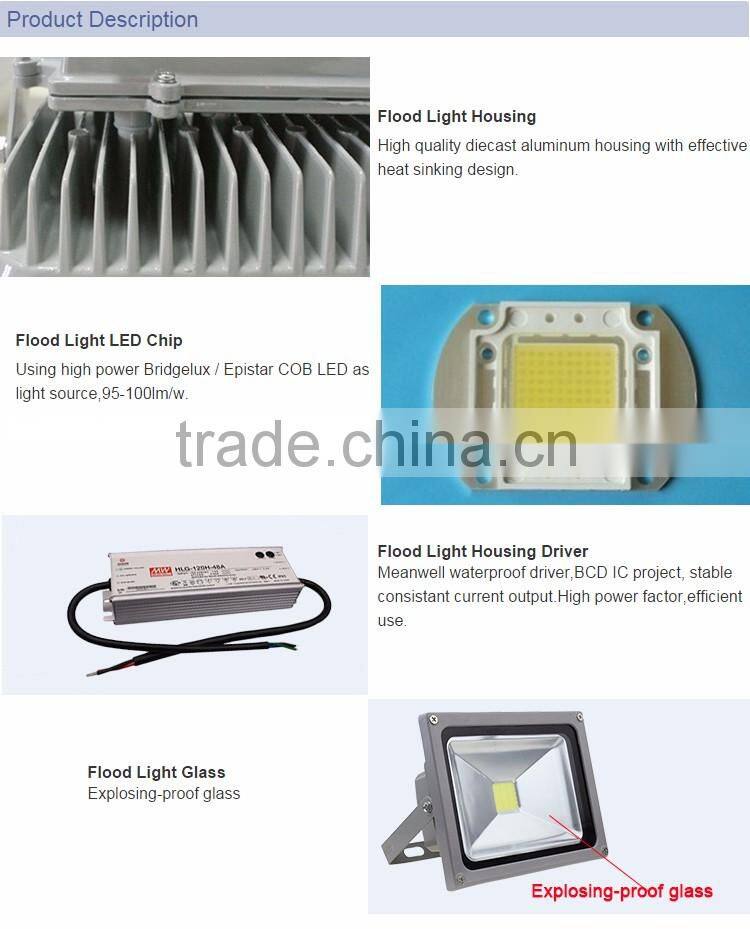 Alibaba express outdoor Lighting garden fixture IP65 100W LED Flood Light