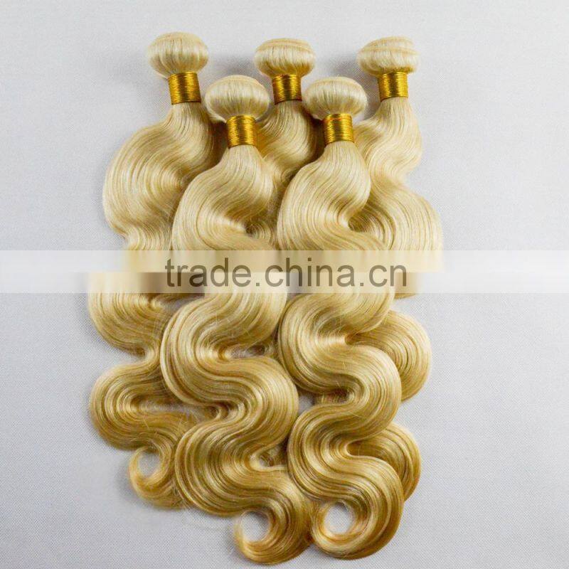 Peruvian body wave honey blond curly weave hair sew in human hair extensions