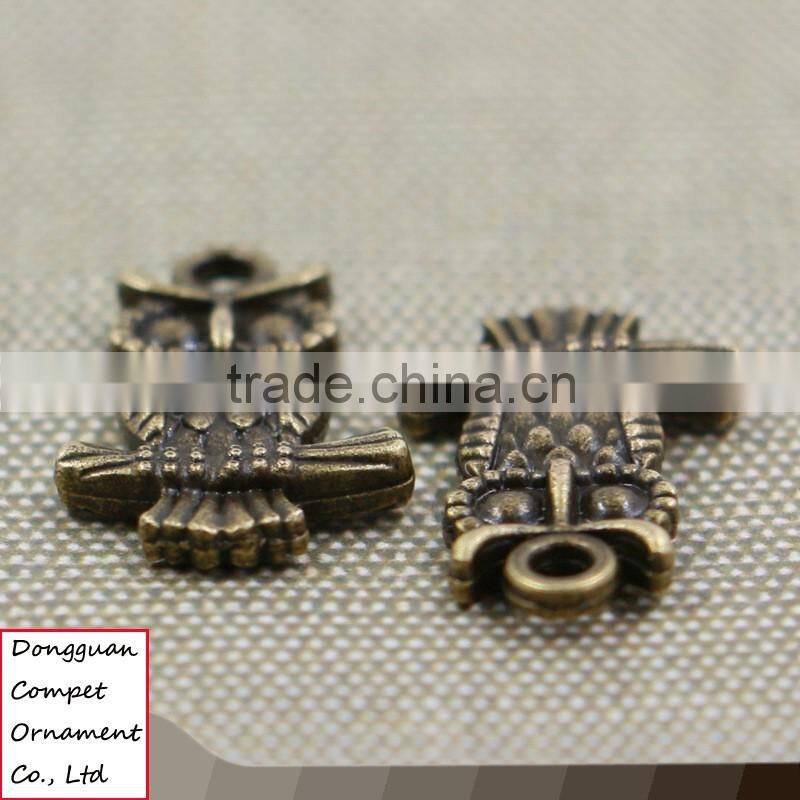 DIY zinc alloy jewelry ancient bronze owl pendant