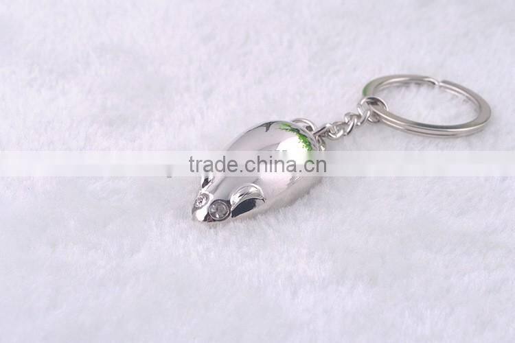 Rhinestone special gifts Minimalist style keychain Blue Eyes Mouse key chain