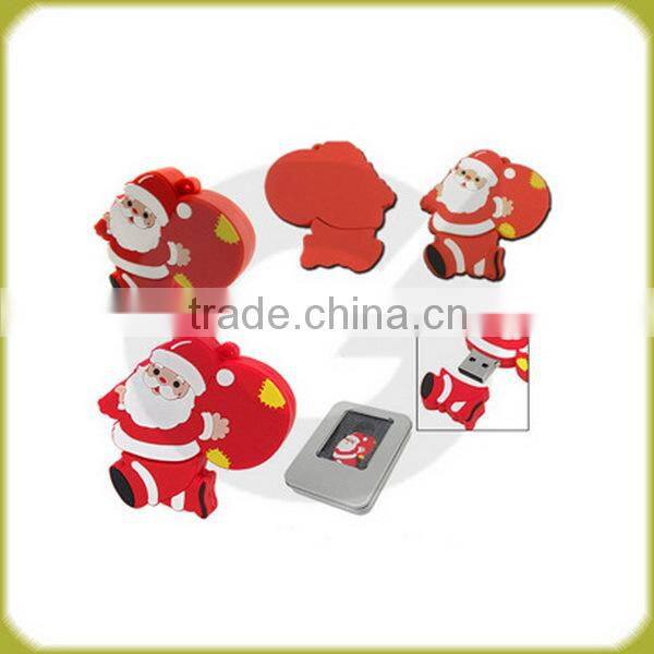 Promotional Christmas usb flash drive 4gb,Santa Claus Christmas usb flash memory