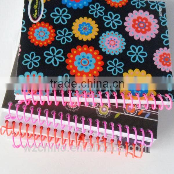 yellow pvc cover spiral notebook with bule ball pen